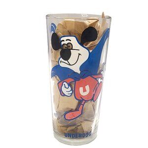 1973 Pepsi Collector Series UNDERDOG Glass Cola Soda LEONARDO-TTV Superhero